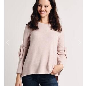 Jack by BB Dakota Hustle & Flow Top Women's Size XS Bell Sleeves w / Ties